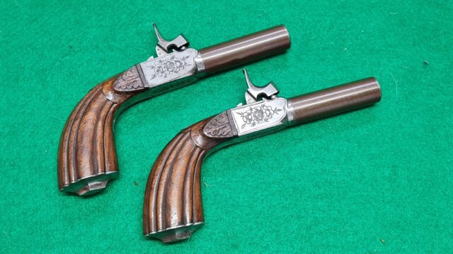 French Percussion Cap Pistols PAIR